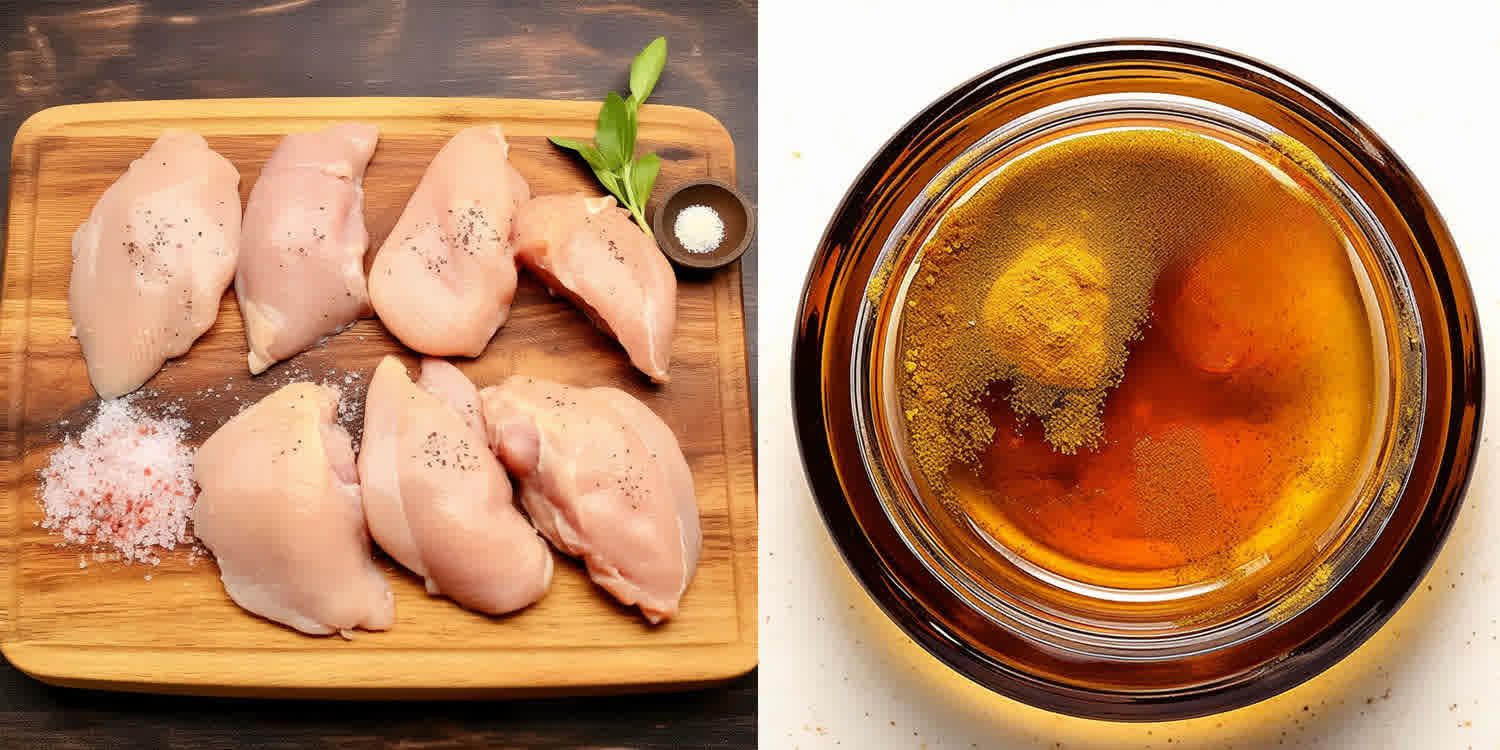 process shots showing how to make bbq chicken.