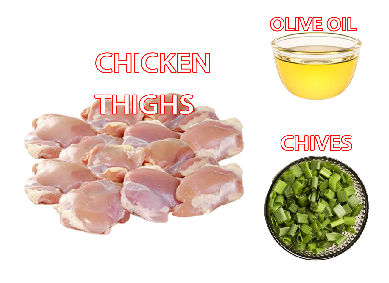 ingredients needed to make bourbon chicken.