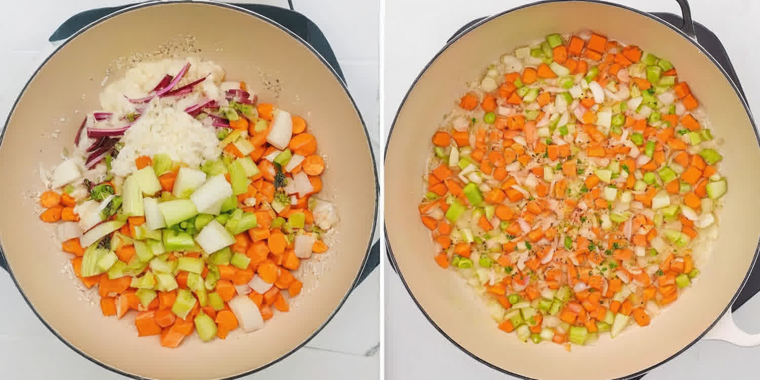 process shots showing how to make guinness braised short ribs.